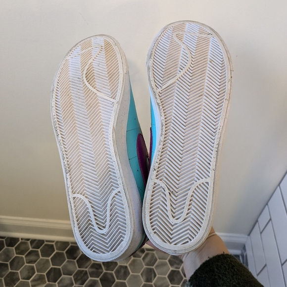 Nike Blazer Mid Aurora Purple Multicolor High Top Sneakers Youth 6 - Picture 7 of 8